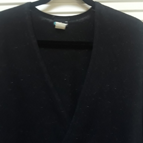 Coolwear Wrap Around Black Sparkle Sweater Large - Picture 3 of 8